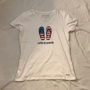 Life Is Good Patriotic Shirt Size Medium